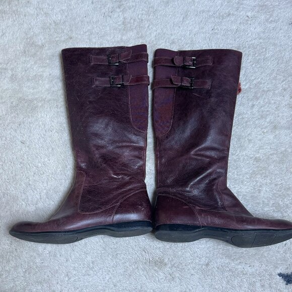Enzo Angiolini burgundy knee-high boots 8M - Picture 3 of 5